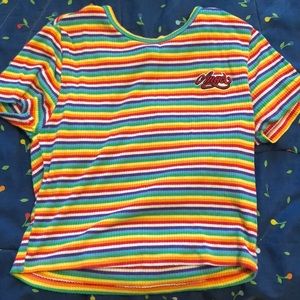 Cute angel rainbow crop top